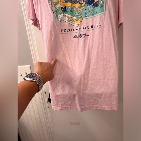 Lily Grace Pregame or Bust Graphic T-Shirt, Pink Tailgate Theme Size XL - Picture 12 of 12